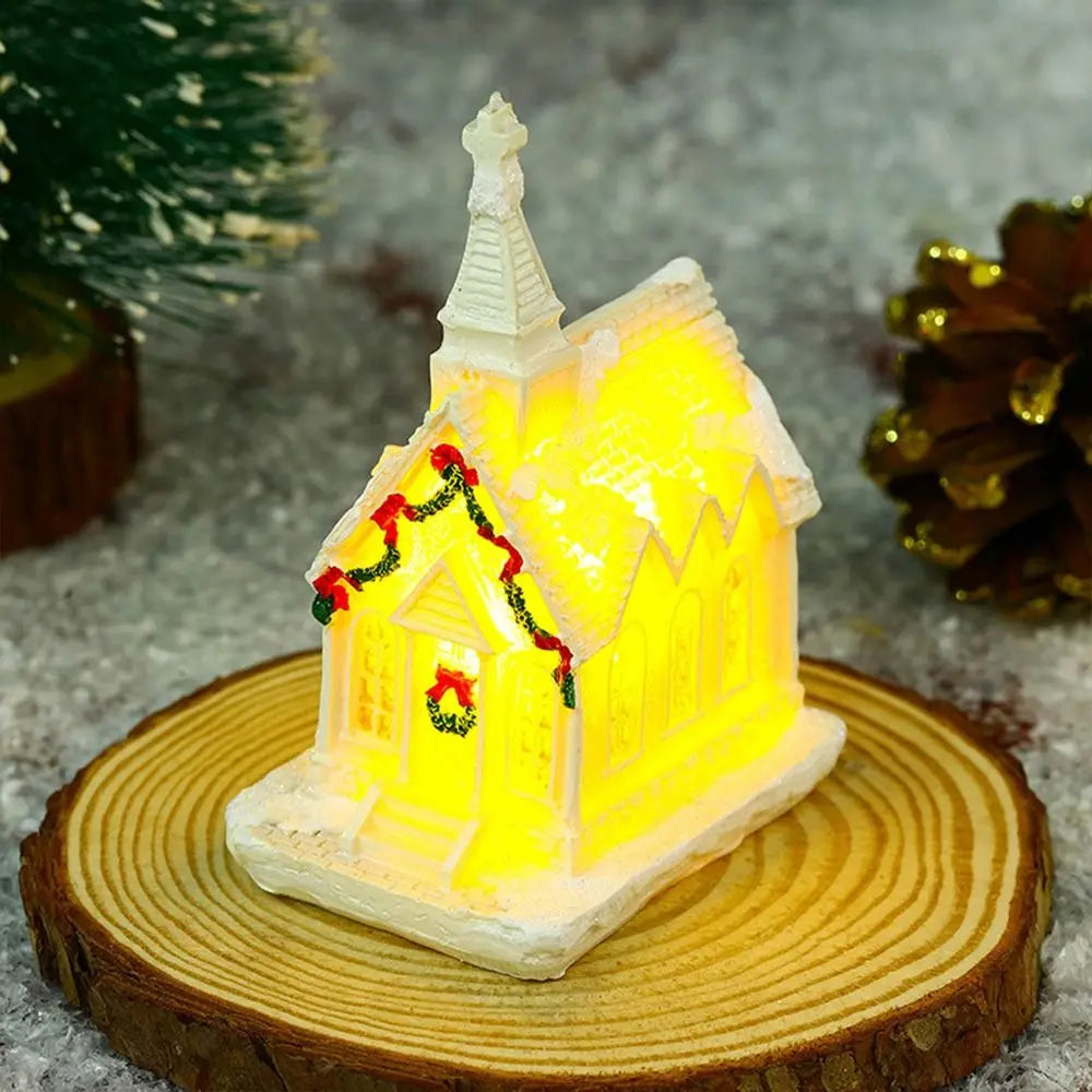 Sparkling Snowflake Christmas Village Houses