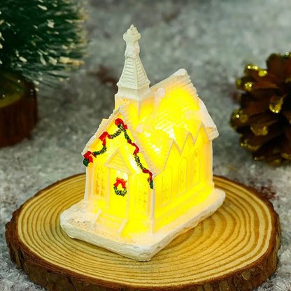 Sparkling Snowflake Christmas Village Houses