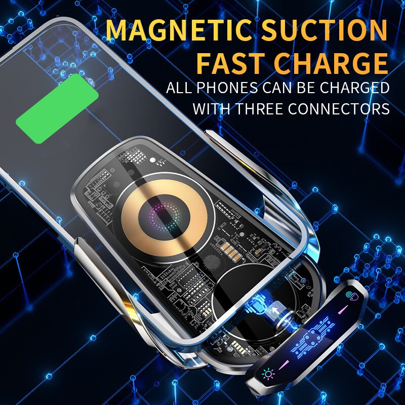 Easy Mount Wireless Car Phone Charger Holder