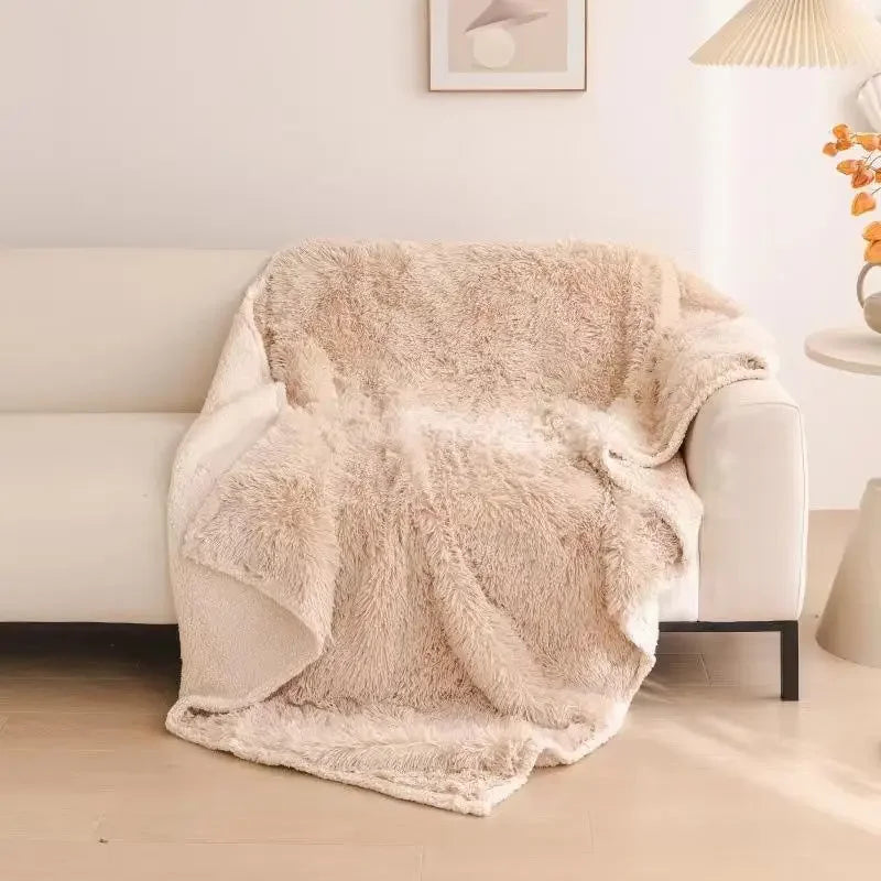 Plush Soft Throw Blanket for Bed and Sofa