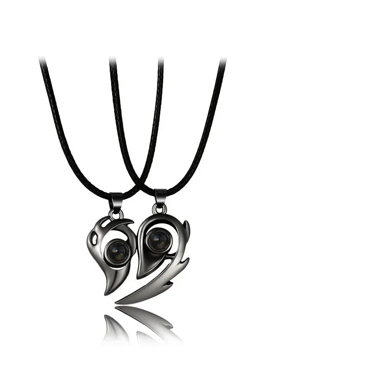 Romantic Heart Magnetic Lovers Necklace Set - Yeezlab