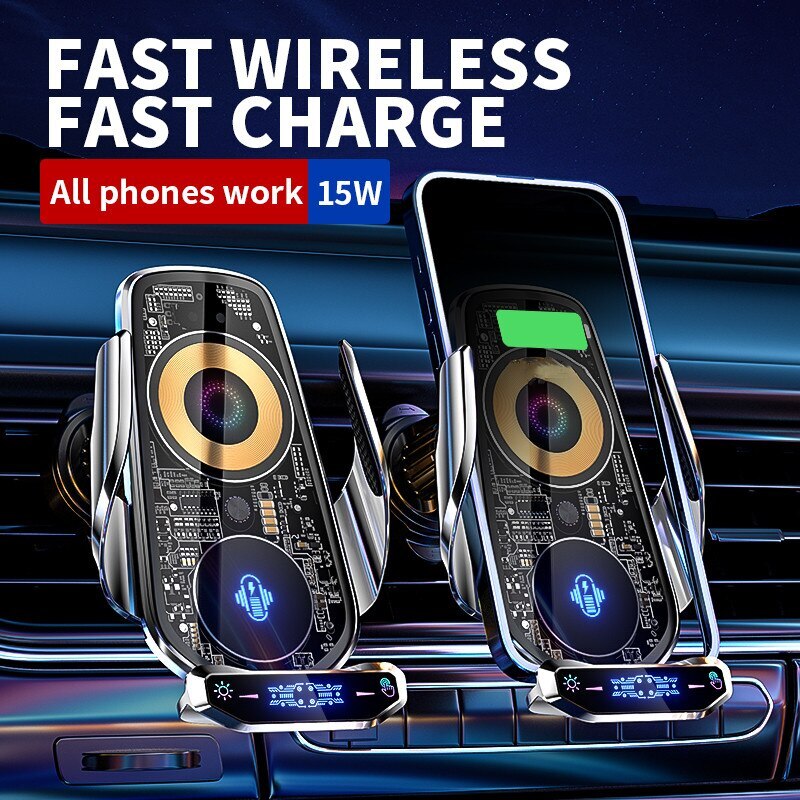 Easy Mount Wireless Car Phone Charger Holder