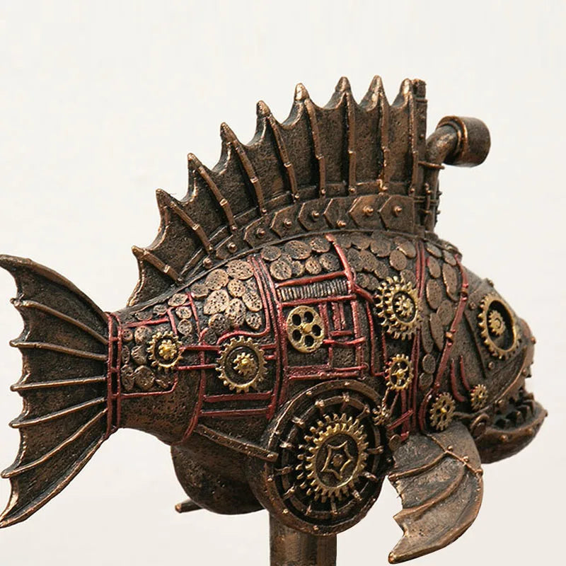 Unique Industrial Shark Desk Figure