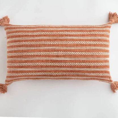 Stylish Home Cushion Cover with Decorative Tassels