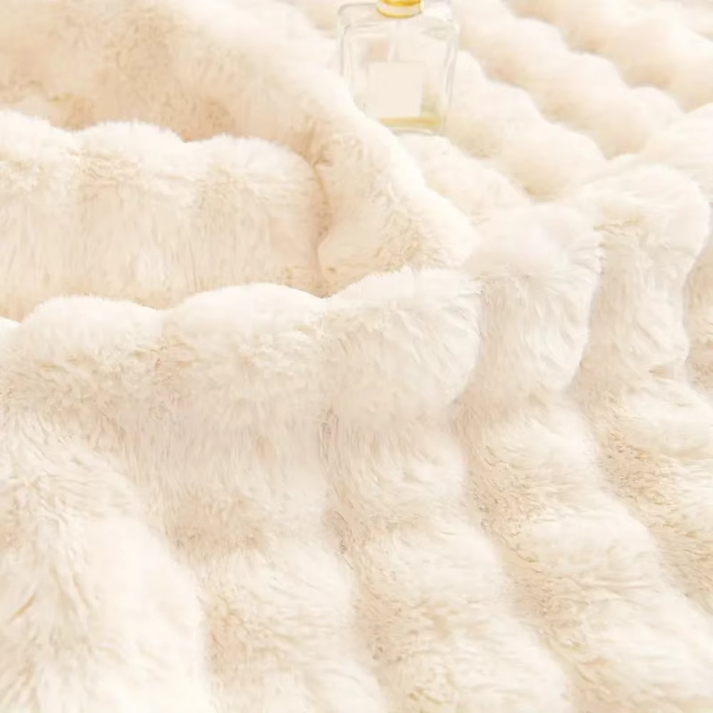Soft Faux Fur Sofa Cover with Non Slip Bottom