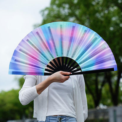 Foldable Asian Style Reflective Hand Fan