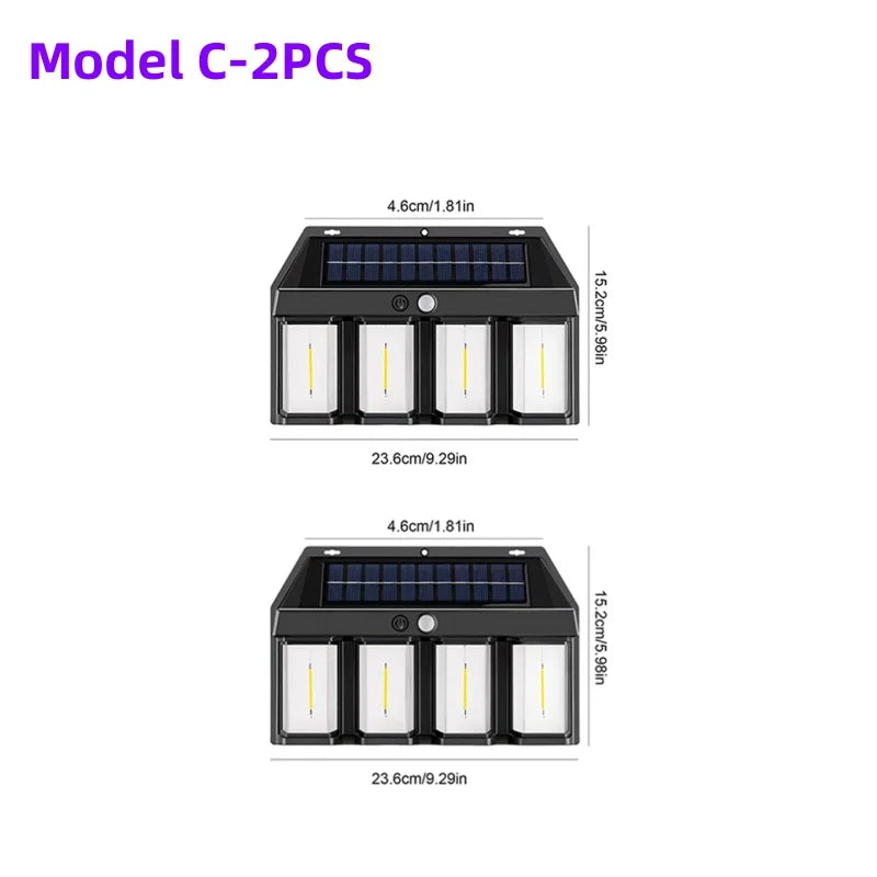 Outdoor Security LED Solar Wall Light
