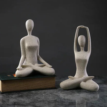 Serenity Yoga Female Figure - Resin Home Decor Statue
