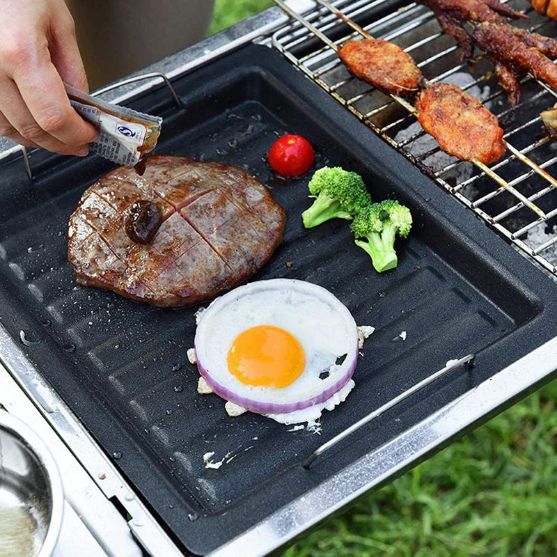 Large Reversible Cast Iron Grill Pan for BBQ & Stove