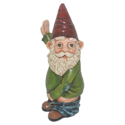 Unique Resin Gnome Statue with White Beard
