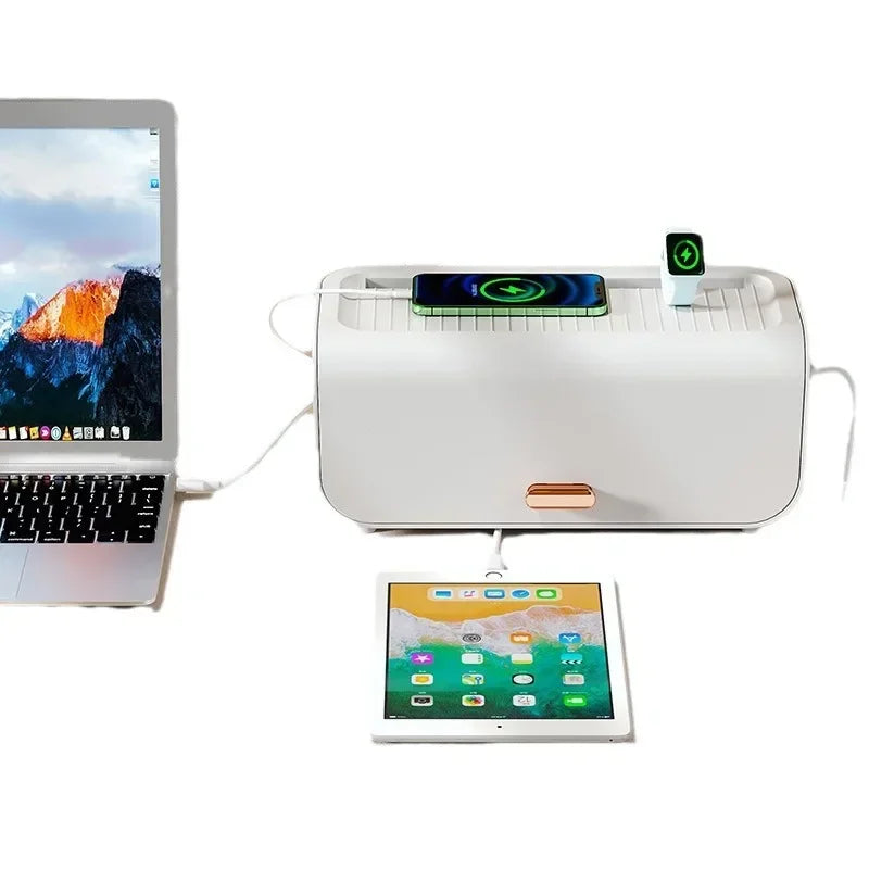 Compact Cable Organizer Box with Lid