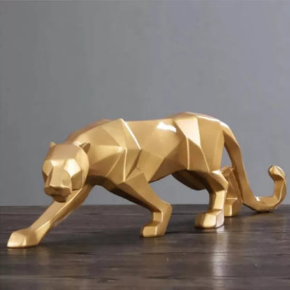 Unique Resin Leopard Desk Figure