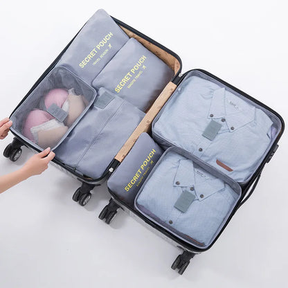 Travel Packing Cube Set 6pc Waterproof Luggage Organizer