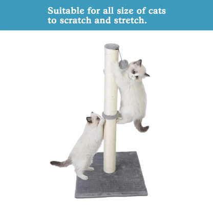 Pet Cat Tower Scratcher with Hanging Toy Ball