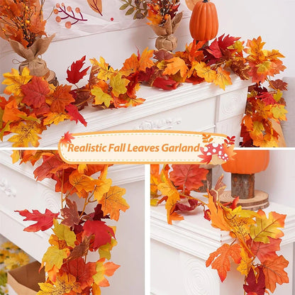 Fall Artificial Maple Leaf Home Decor Garland