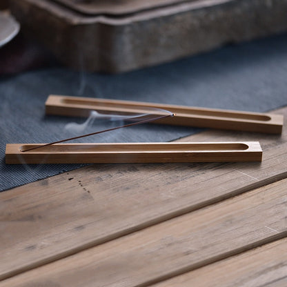 Natural Wood Incense Stick Holder for Home Aromatherapy