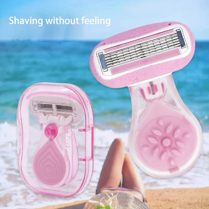 Travel Pink Lady Safety Razor Kit