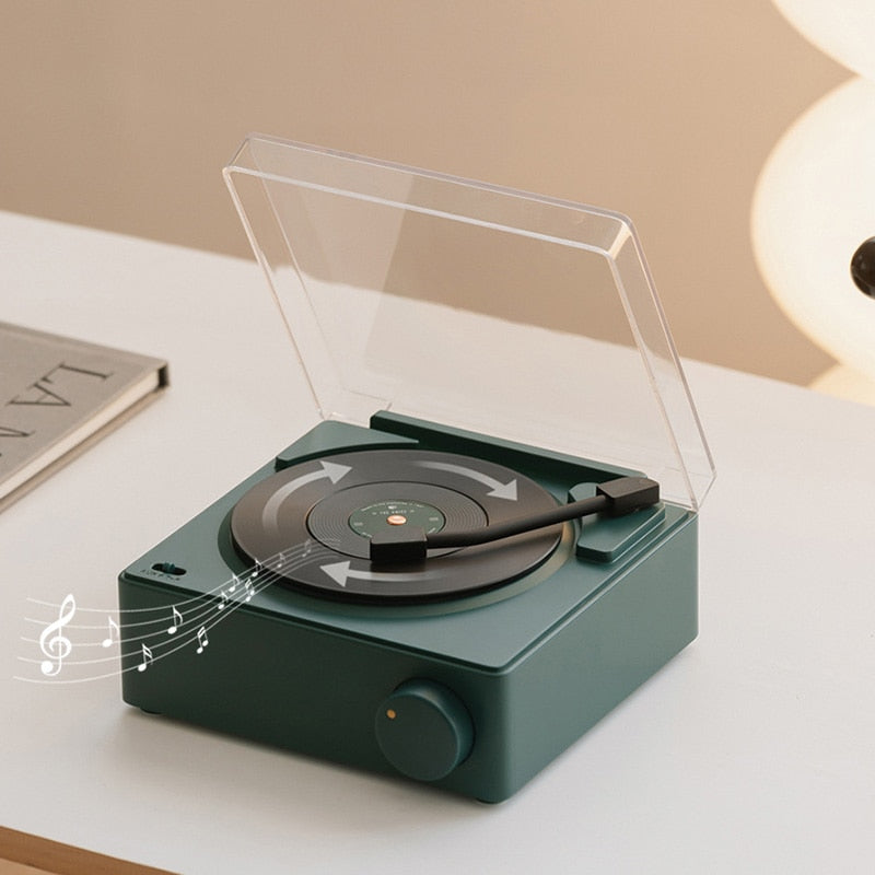 Retro Style Portable Vinyl Record Player Speaker