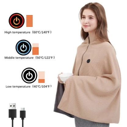 Soft Wearable Electric Heated Blanket with 3 Heat Settings