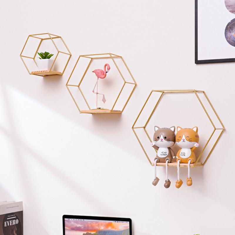 Geometric Wall Shelf Decor