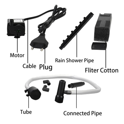 Compact Aquarium Water Pump with Filter & Aerator