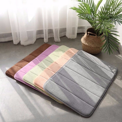 Plush Memory Foam Bath Mat with Anti Slip Bottom
