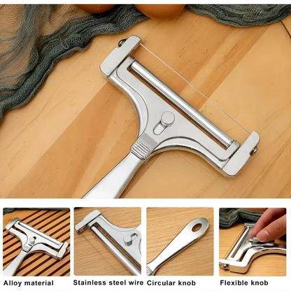 Yeezlab | Deluxe Metal Cheese Cutter with Adjustable Slice Thickness