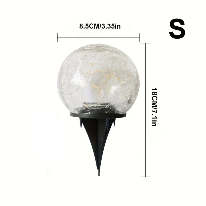 Solar Powered Glass Globe Outdoor Lamp - Yeezlab