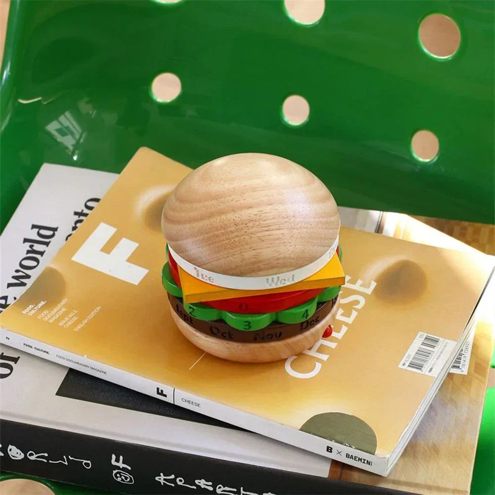 Unique Wooden Desk Calendar Spinner