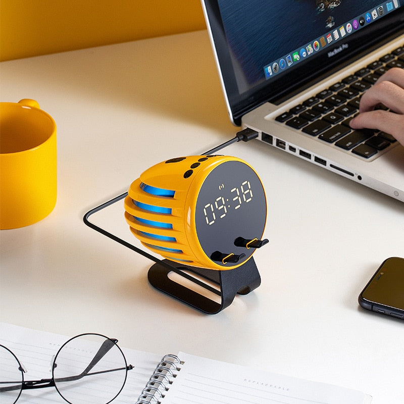 Luxury Wood Bluetooth Speaker Alarm Clock