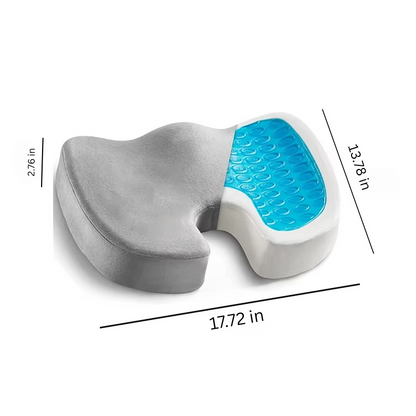 Comfortable Memory Foam Seat Cushion with Grip Bottom