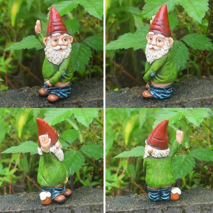 Unique Resin Gnome Statue with White Beard