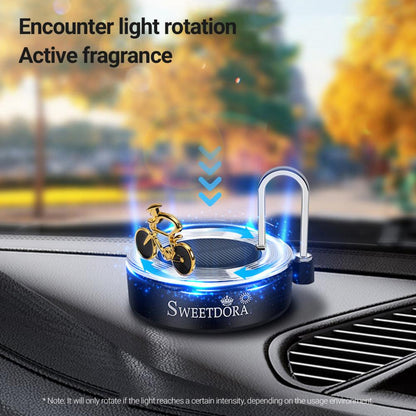 Compact Bike Car Solar Powered Air Freshener Decor