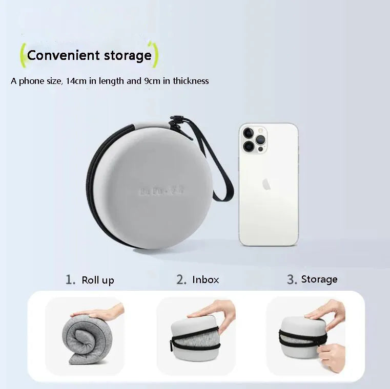 Contour Memory Foam Neck Travel Pillow with Storage