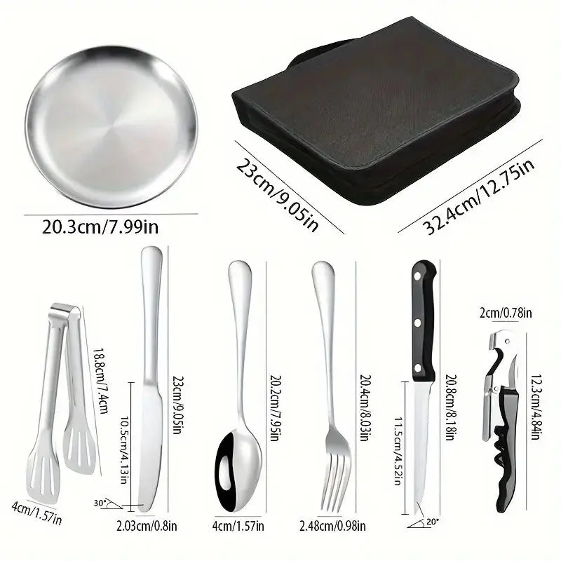 Portable Stainless Steel Outdoor Camping Utensil Set