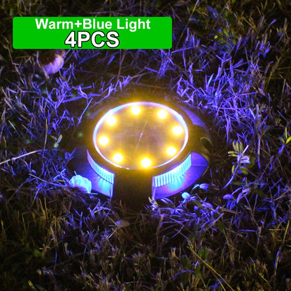 Green Solar Powered Garden Lamp