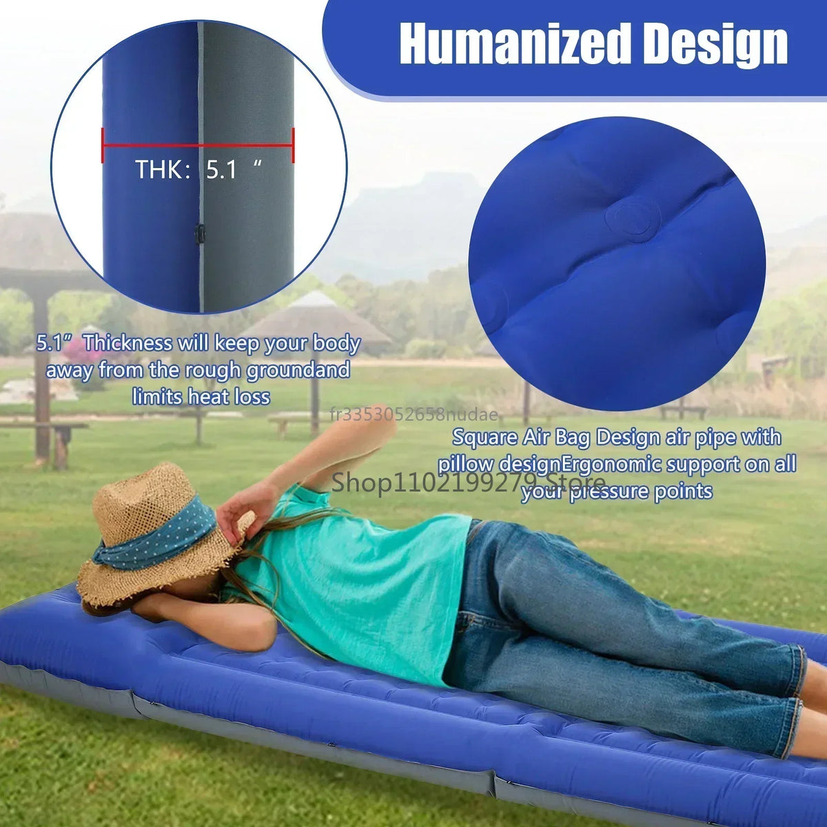 Lightweight Waterproof Camping Mattress with Foot Pump