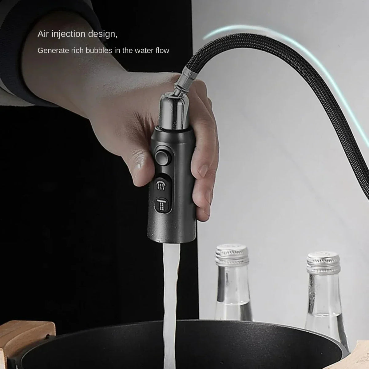 Smart Kitchen Faucet with Touch Screen and Rotating Spout