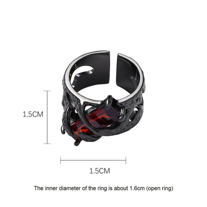 Luxury Black Zircon Stone Ring