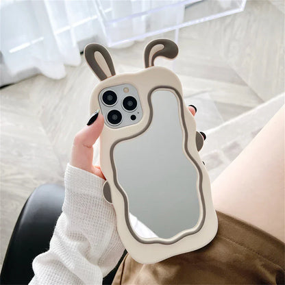 Fun Cartoon Phone Case with Mirror