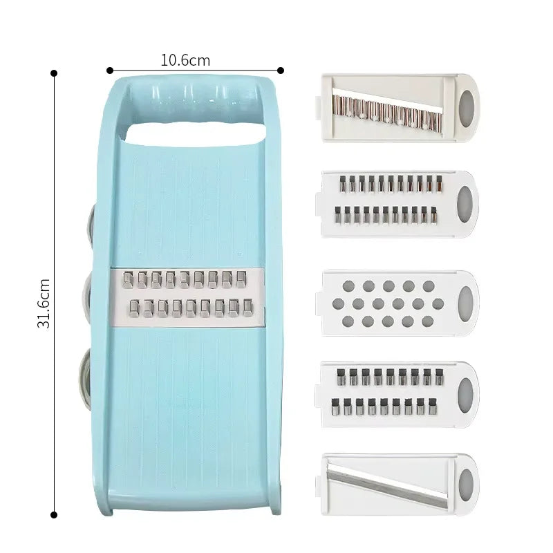 Easy 5-in-1 Manual Vegetable Chopper & Slicer