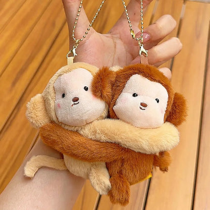 Cuddly Animal Hug Keychain Plush Toys