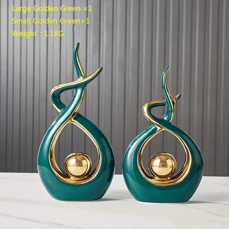 Simple White Ceramic Decor Figure