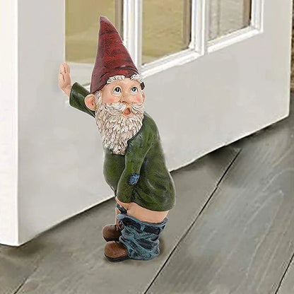 Unique Resin Gnome Statue with White Beard