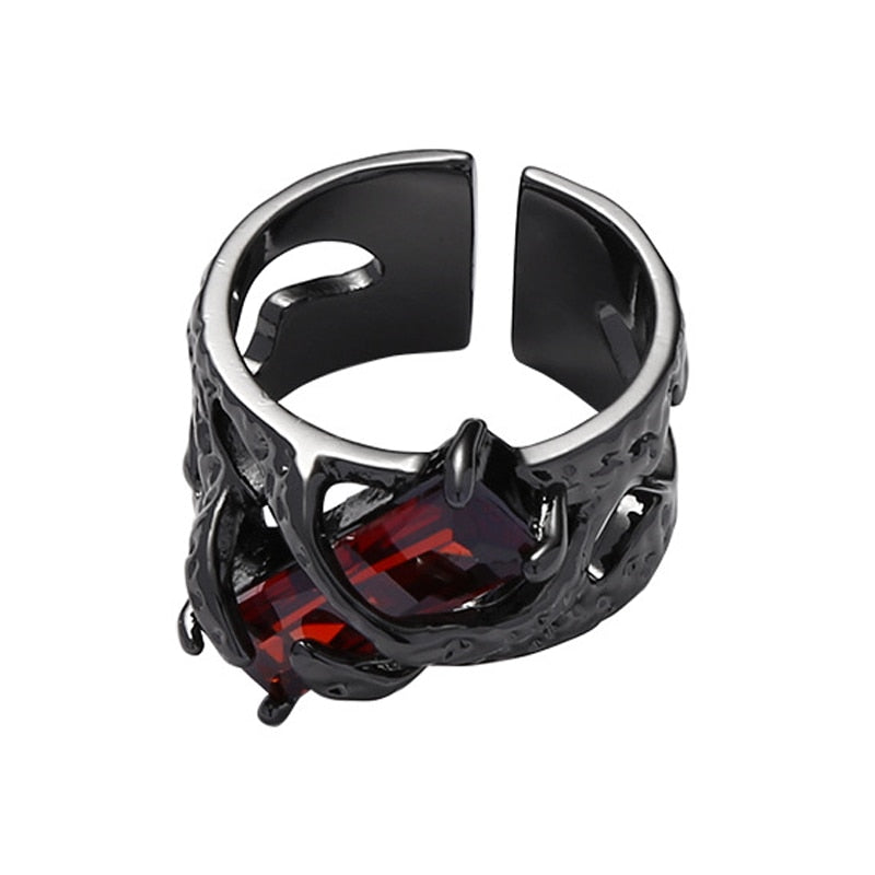 Luxury Black Zircon Stone Ring - Yeezlab