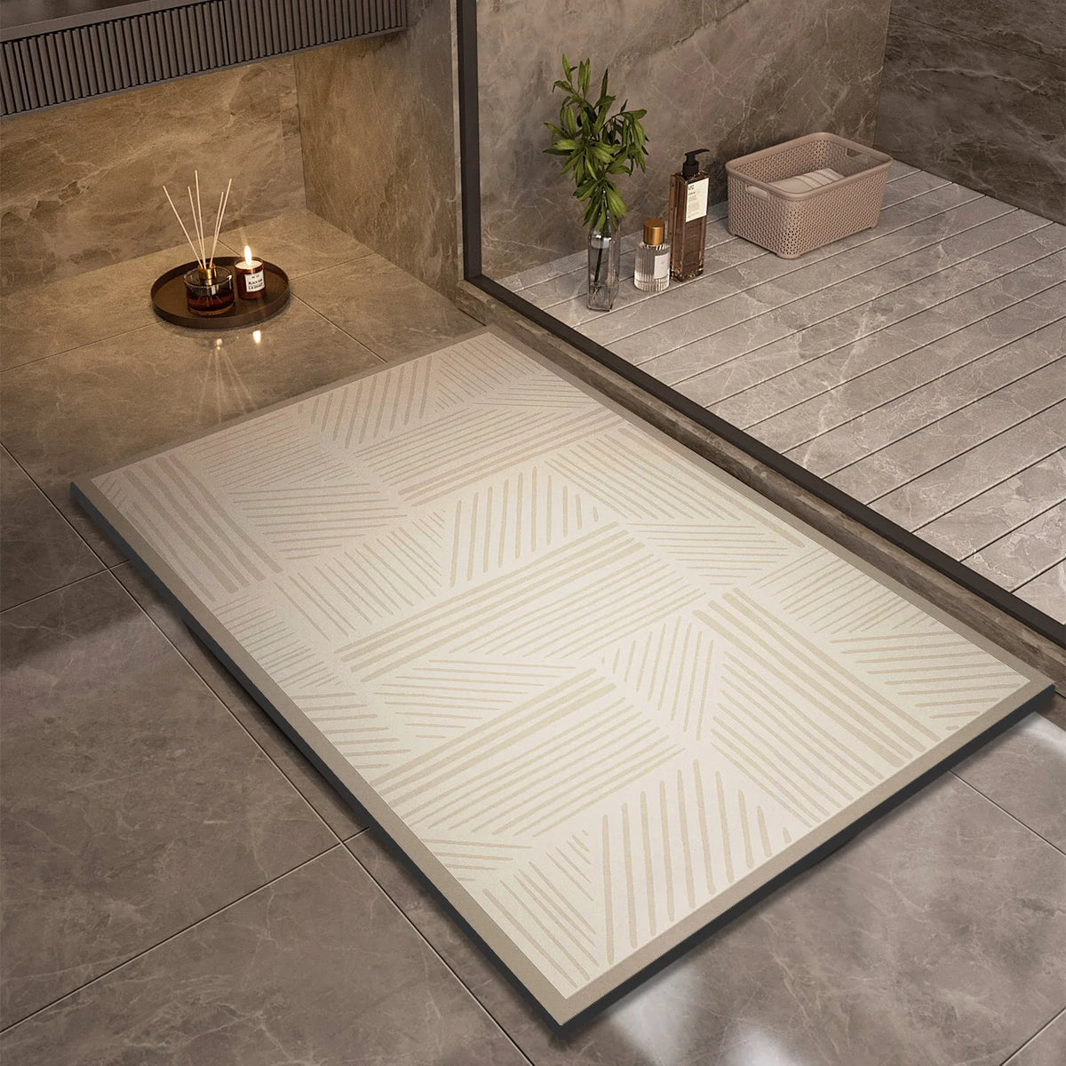 Soft Grip Anti-slip Bath Rug Quick Dry Shower Mat