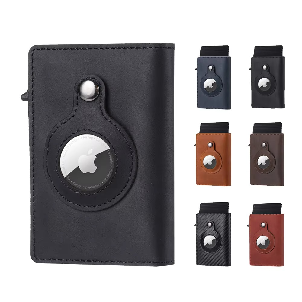 Slim RFID Leather Wallet with Card Slot & Tracker Pocket