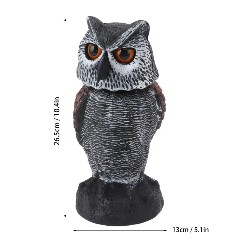 Outdoor Owl Decoy Bird Repellent Guard