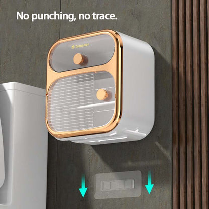 Space-Saving Bathroom Toilet Paper Holder Storage Box