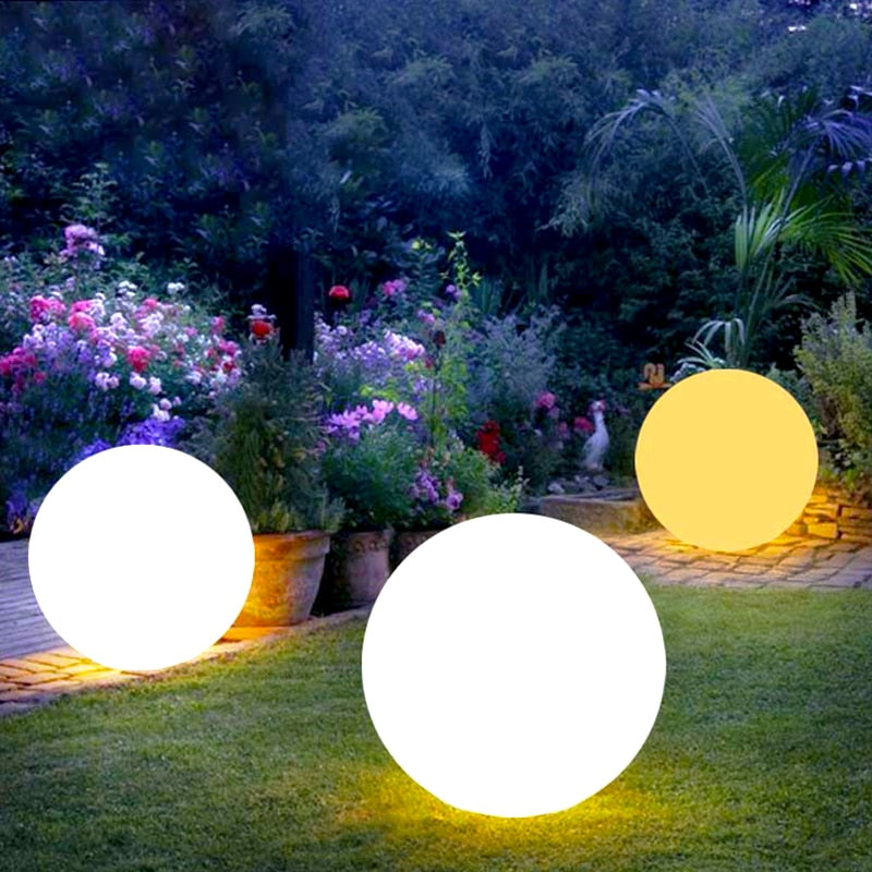 Bright Outdoor Solar Powered Garden Ball Lamp